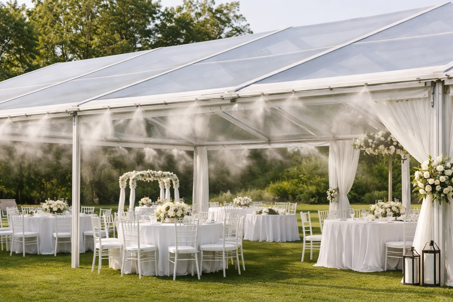 Misting system rental and short-term project support for events with on-site management